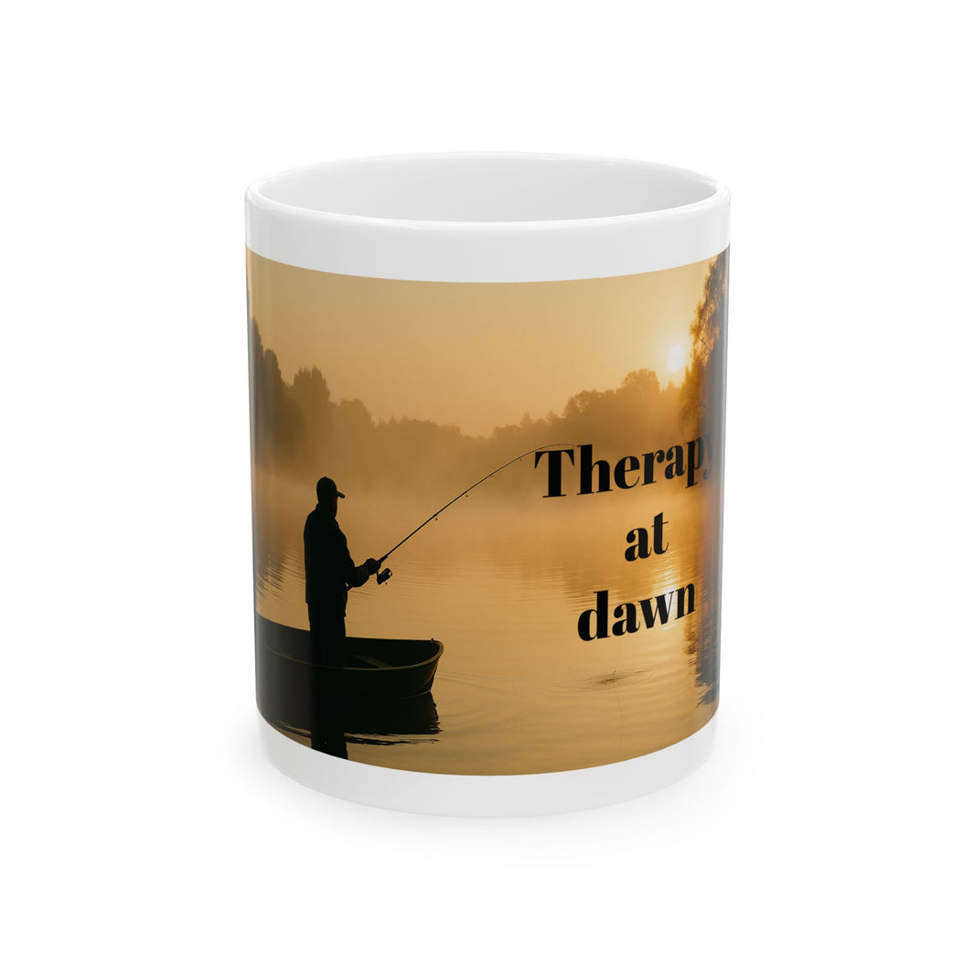 Therapy at Dawn Ceramic Mug – For Peaceful Morning Anglers
Success