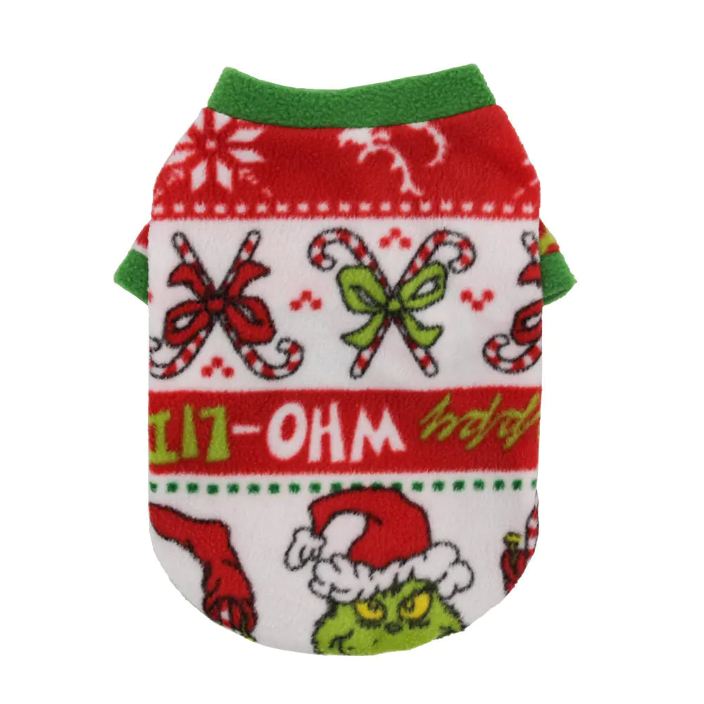 dog sweater with candy canes