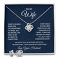 Love Knot Earring & Necklace Set For My Wife