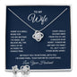Love Knot Earring & Necklace Set For My Wife