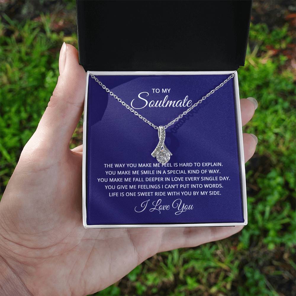 Alluring Beauty Zirconia Pendant Necklace for My Soulmate. Jewelry for Mother's Day, Birthday, Anniversary or any special occasion