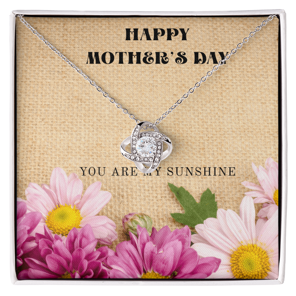 Mother's Day Love Knot Necklace – “You Are My Sunshine” Gift for Mom
