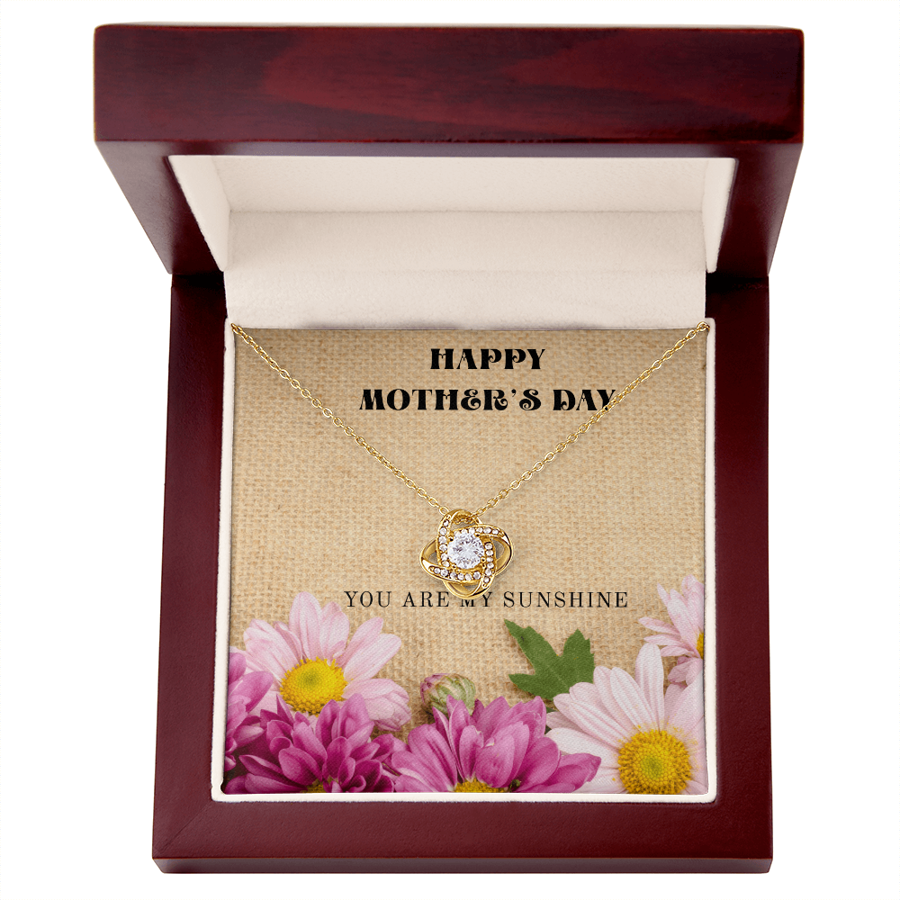 Mother's Day Love Knot Necklace – “You Are My Sunshine” Gift for Mom