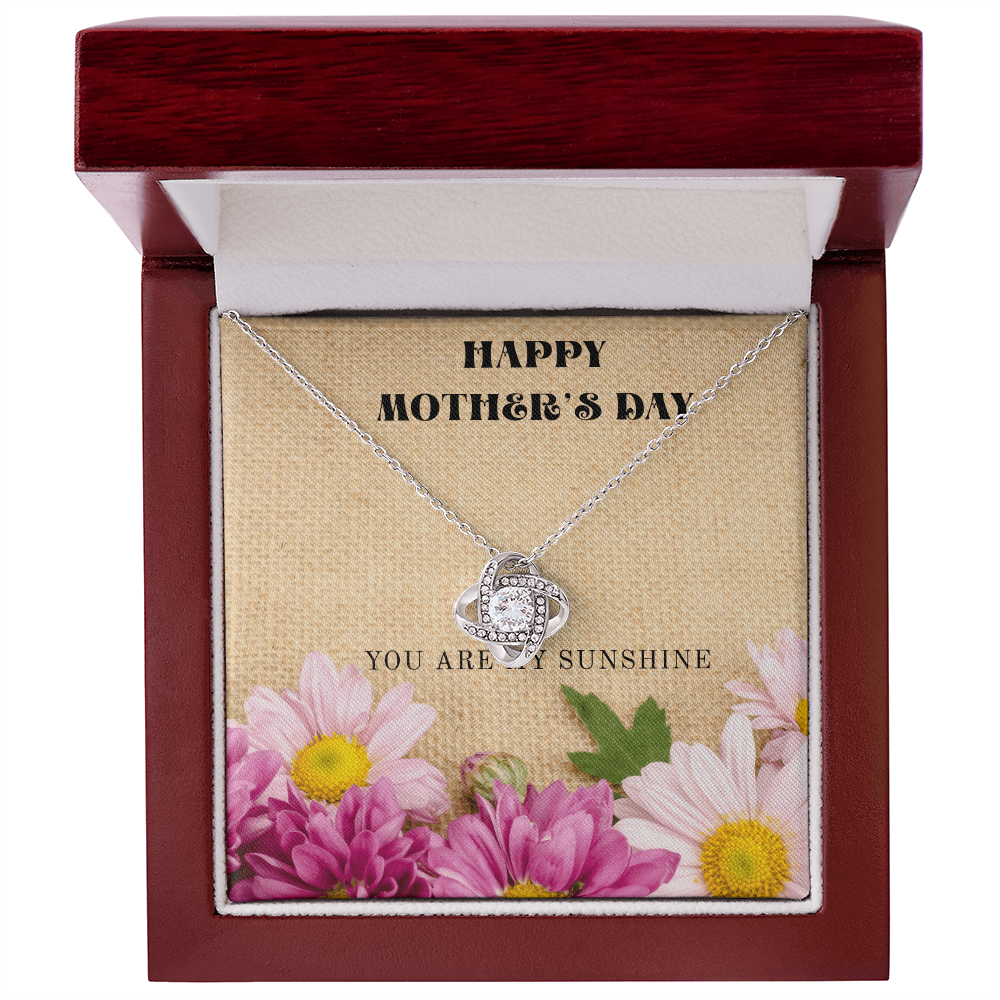 Mother's Day Love Knot Necklace – “You Are My Sunshine” Gift for Mom