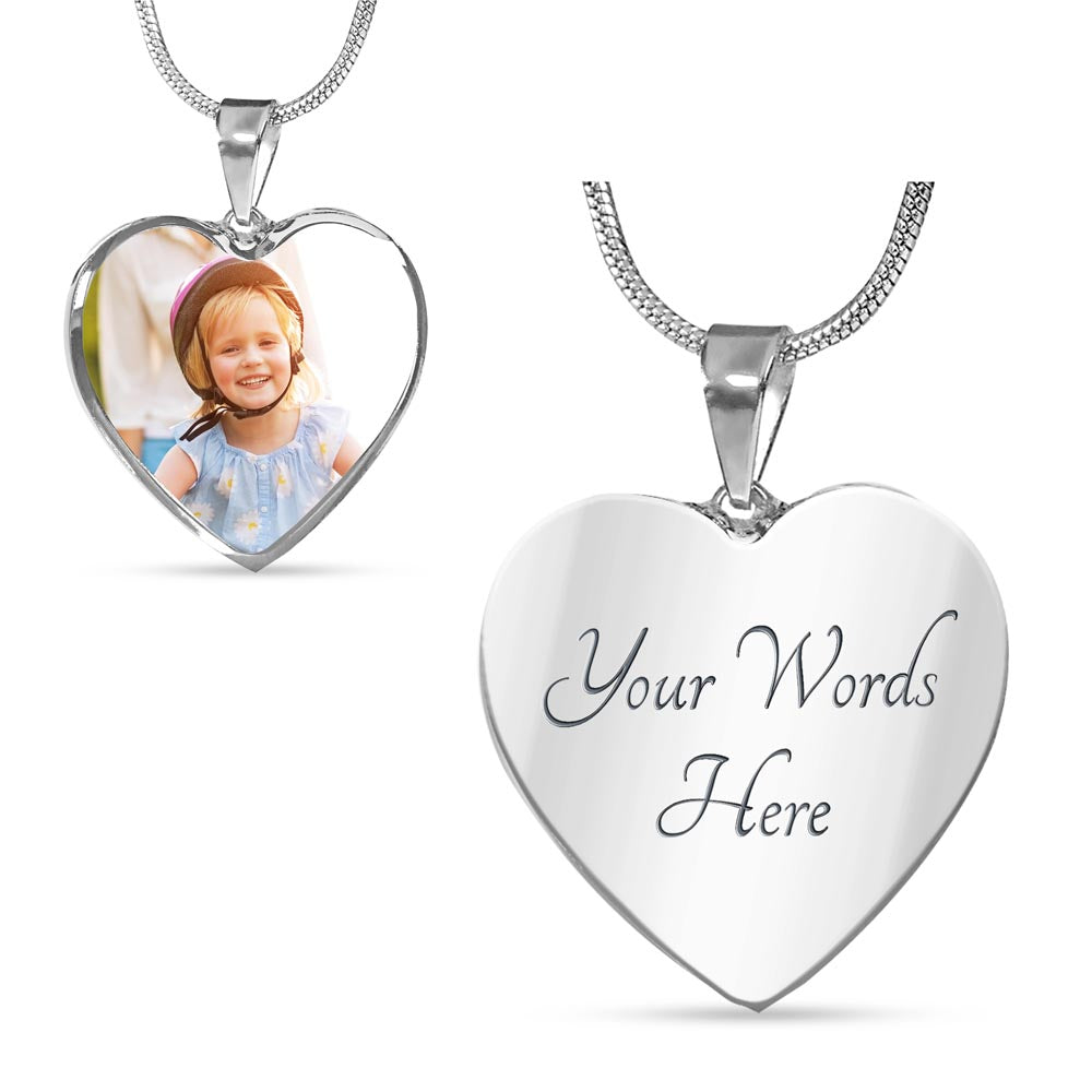 custom photo heart necklace