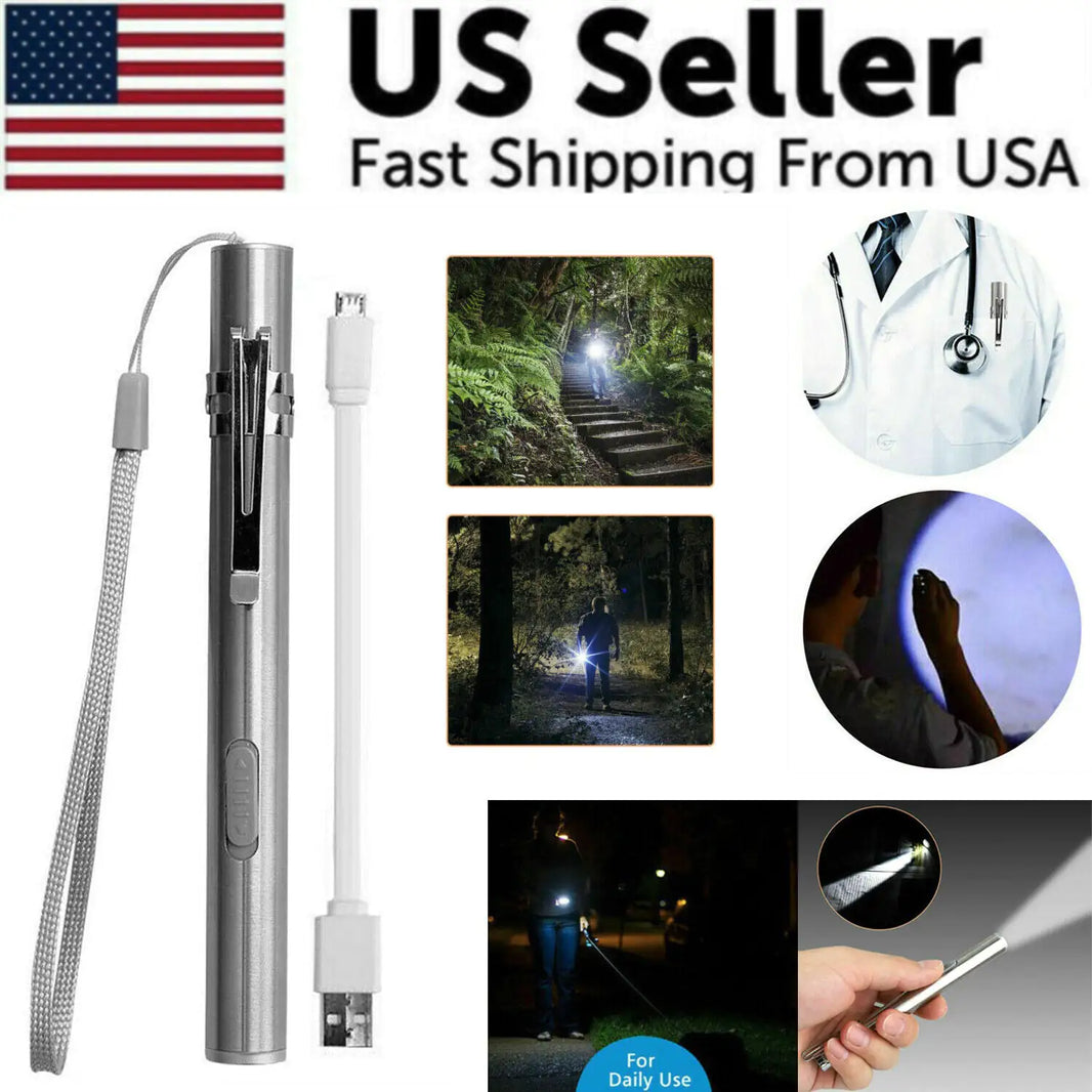 5" LED USB Rechargeable Mini Tactical Flashlight