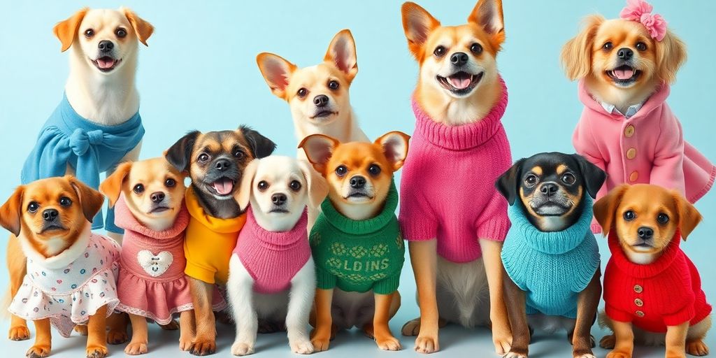 Cute dogs in stylish outfits for every occasion.