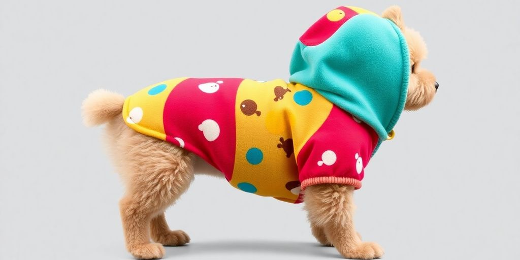 A stylish hoodie for a small dog.