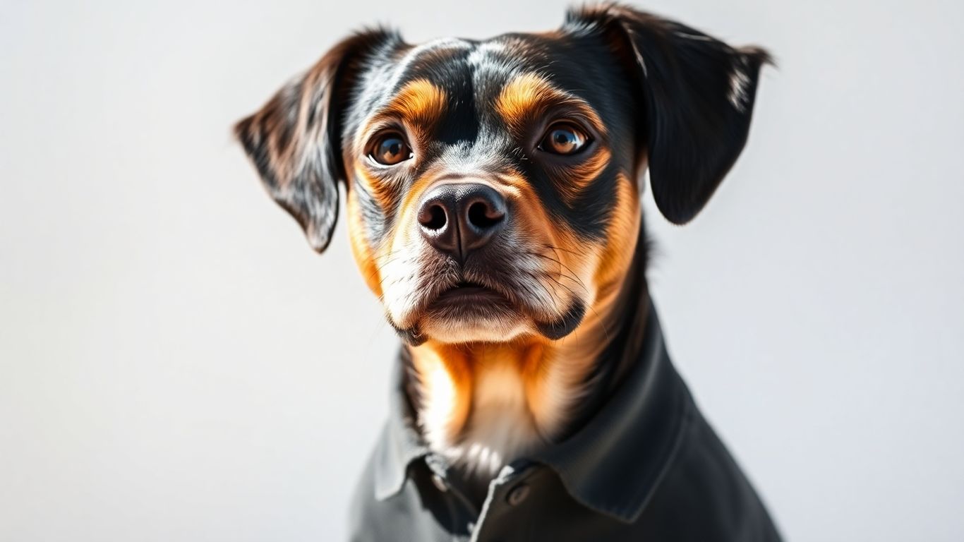 Dog in a stylish polo shirt.