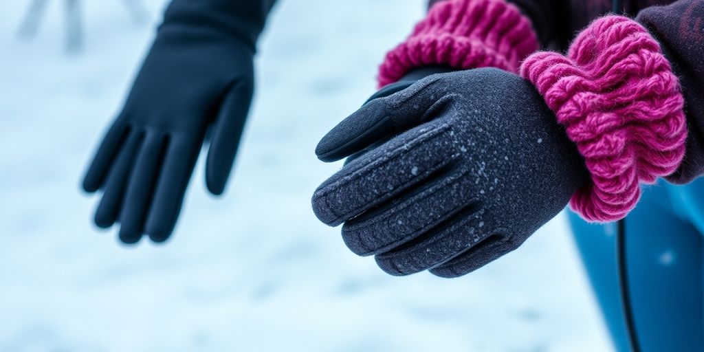 Stylish rechargeable heated gloves for winter warmth.