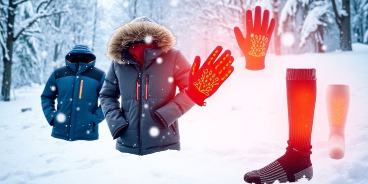 Cozy winter clothing items for warmth and comfort.