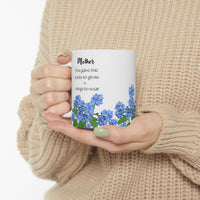 You Gave Me Roots & Wings” – Floral Coffee Cup for Mom