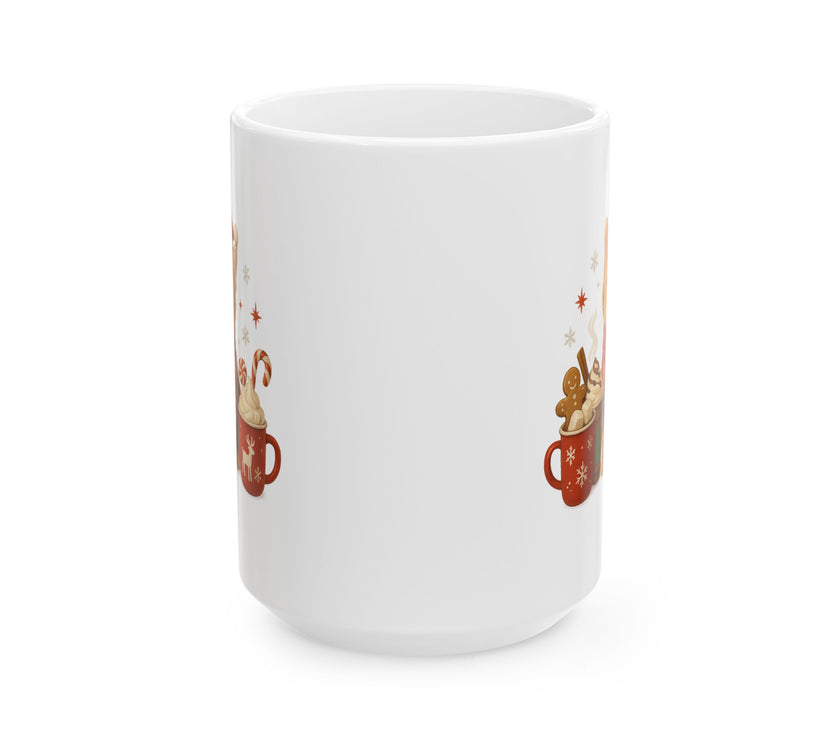 Warm Hugs & Whiskers Christmas Cat Mug