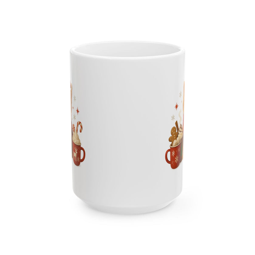 Warm Hugs & Whiskers Christmas Cat Mug