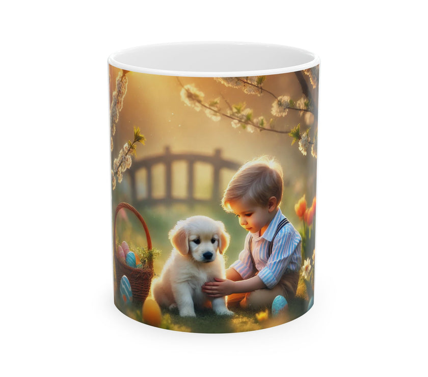 Easter Ceramic Mug - Easter Blessings & Wagging Tails