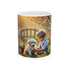 Easter Ceramic Mug - Easter Blessings & Wagging Tails