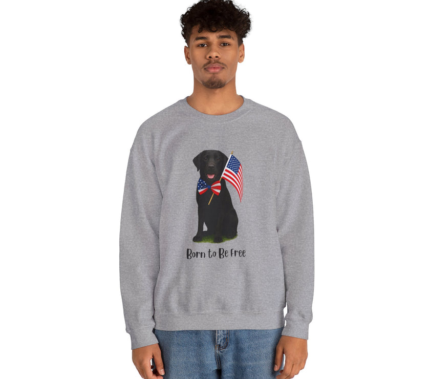 All-American Dog Lover Freedom Crewneck Sweatshirt