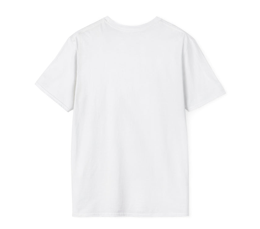 Plain white t-shirt on a light gray background