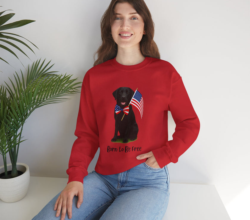 All-American Dog Lover Freedom Crewneck Sweatshirt
