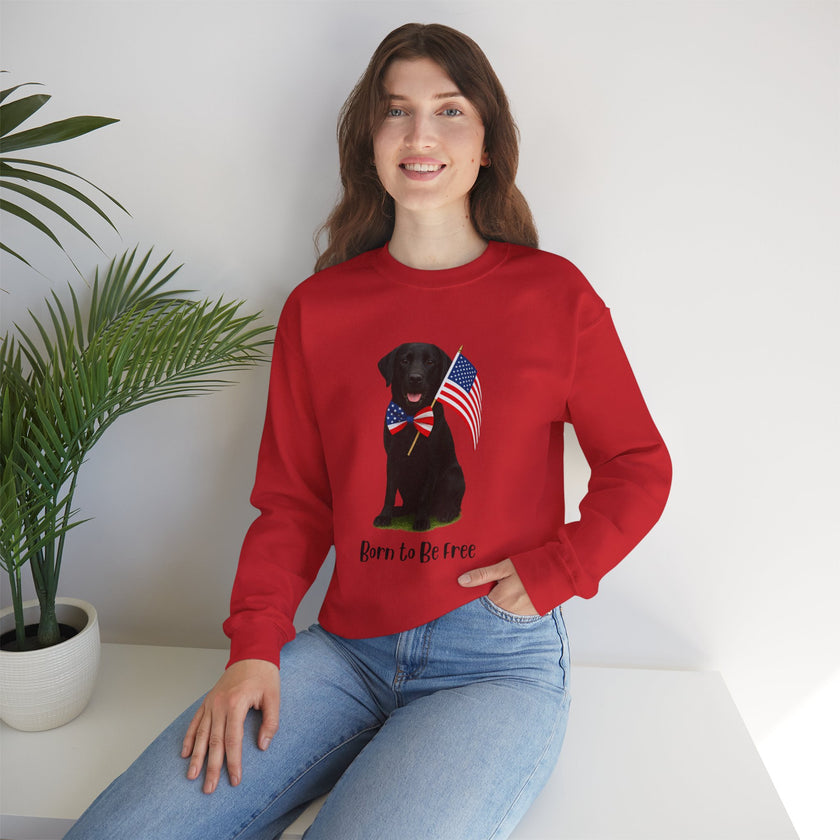 All-American Dog Lover Freedom Crewneck Sweatshirt