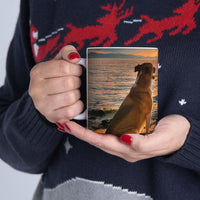 Sunset Dog Mug-Inspirational Dog Quote  “I work hard so my dog can have a better life.” 