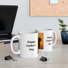 Sunset Silhouette Father’s Day Mug – Dad and Child Special Gift