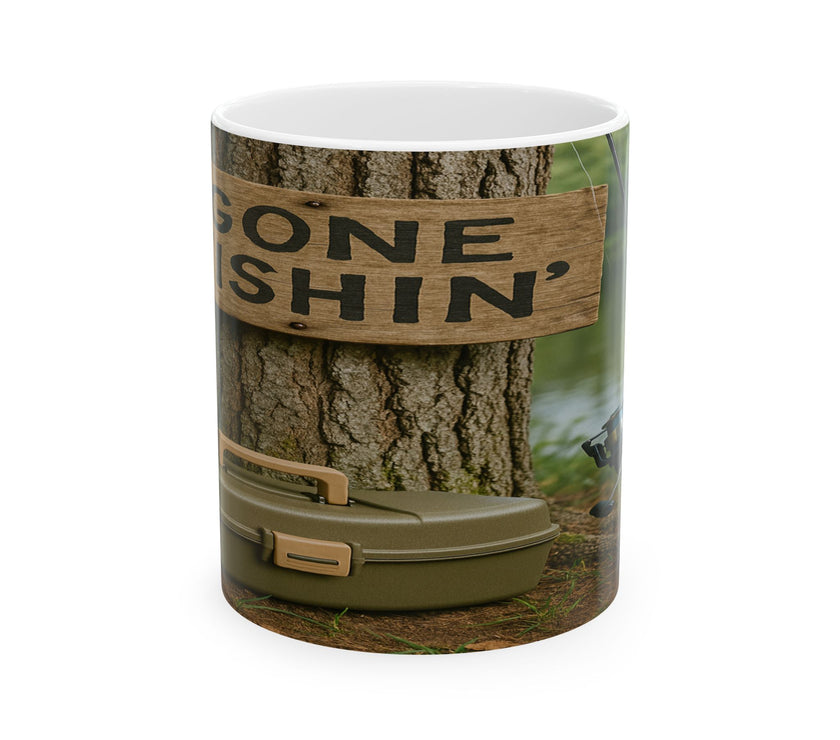 Gone Fishin’ Ceramic Mug for Fishermen
