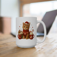 Warm Hugs & Whiskers Christmas Cat Mug