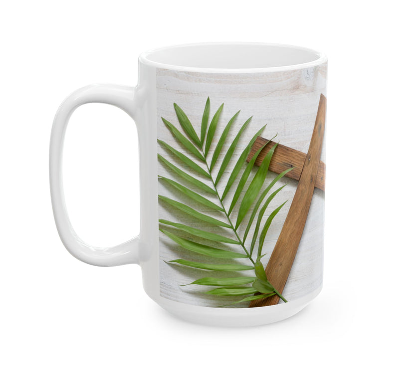 Inspirational Ceramic Coffee Cup- "He is not here: He has Risen"