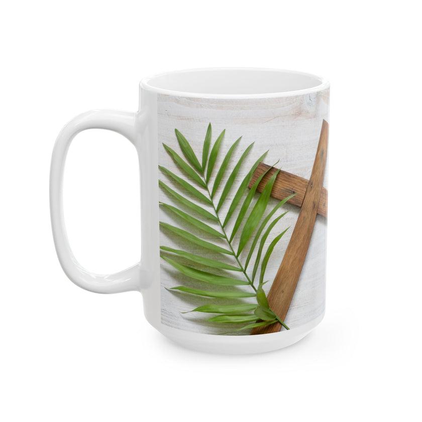 Inspirational Ceramic Coffee Cup- "He is not here: He has Risen"