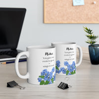 You Gave Me Roots & Wings” – Floral Coffee Cup for Mom