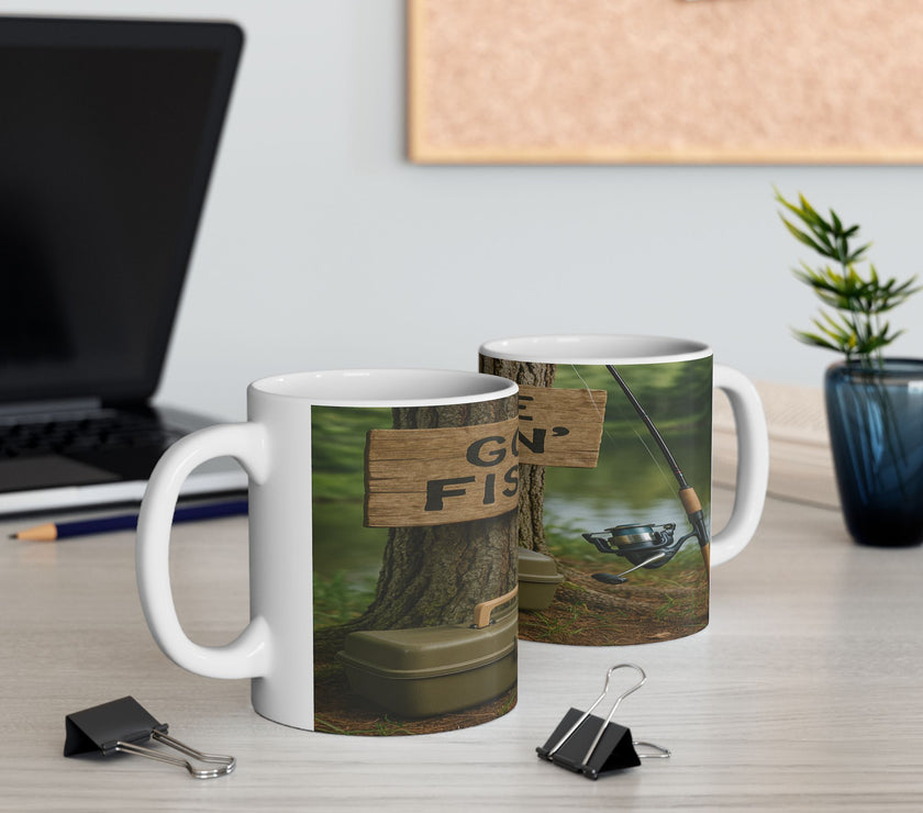 Gone Fishin’ Ceramic Mug for Fishermen