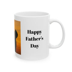 Sunset Silhouette Father’s Day Mug – Dad and Child Special Gift