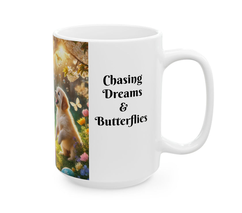 Easter Ceramic Mug - Chasing Dreams & Butterflies