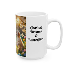 Easter Ceramic Mug - Chasing Dreams & Butterflies