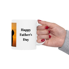 Sunset Silhouette Father’s Day Mug – Dad and Child Special Gift