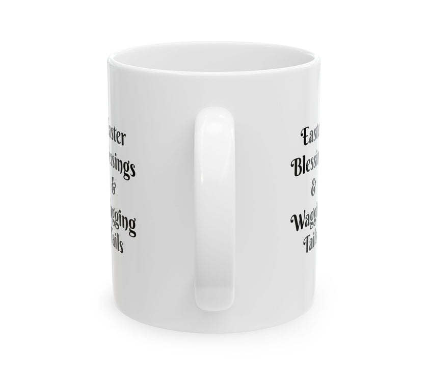 Easter Ceramic Mug - Easter Blessings & Wagging Tails