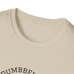 Close-up of a beige sleeveless top with 'NUMBEBEL' branding.
