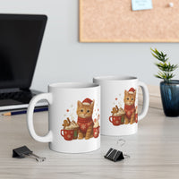 Warm Hugs & Whiskers Christmas Cat Mug