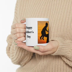 Sunset Silhouette Father’s Day Mug – Dad and Child Special Gift