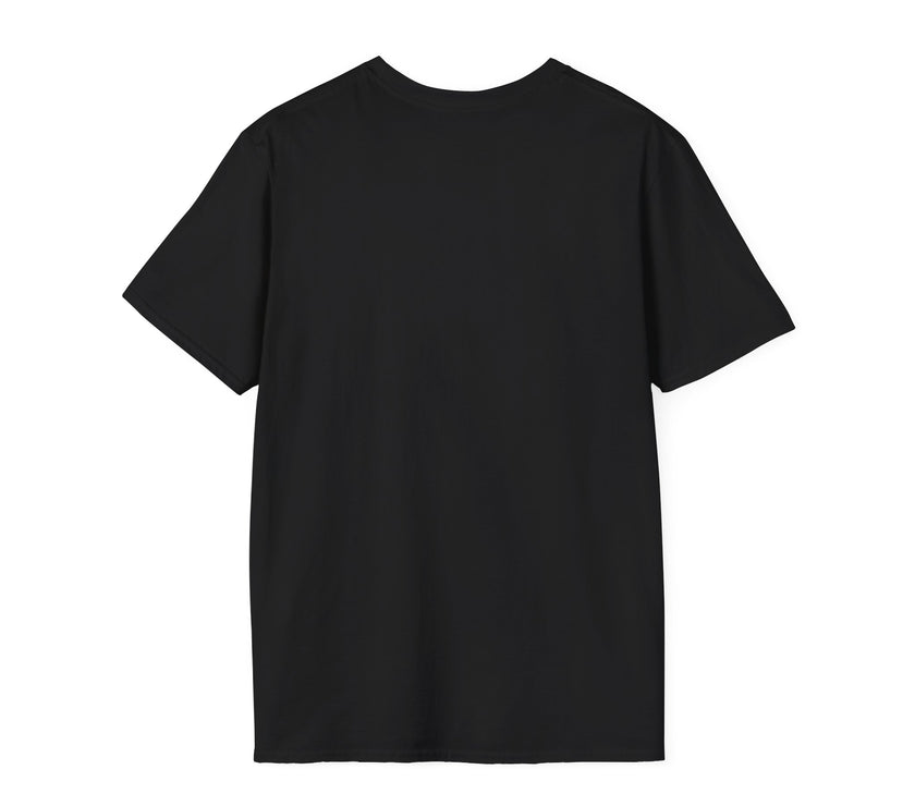 Black t-shirt on a white background