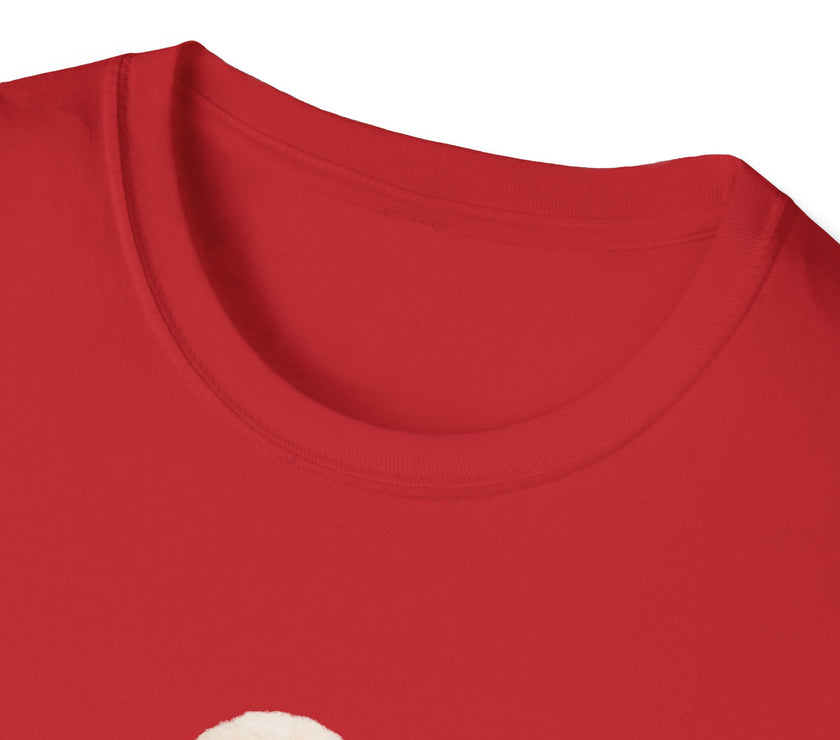T-shirt featuring a cute golden doodle puppy wearing an American flag bow tie and holding a small U.S. flag, with the phrase 'Born to Be Free' printed below the image.  collar
