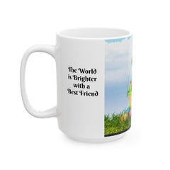 Easter Ceramic Mug-The World is Brighter with a Best Friend