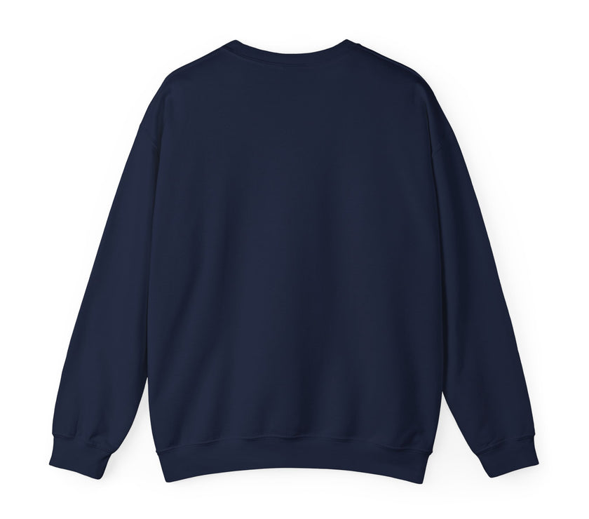 Navy blue sweatshirt on a white background