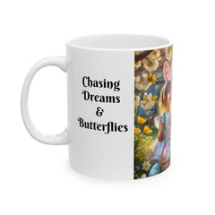 Easter Ceramic Mug - Chasing Dreams & Butterflies