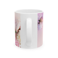 Peony Flower Coffee Mug for Mom – with message “You Taught Me to Dream, Believe, and Never Give Up”