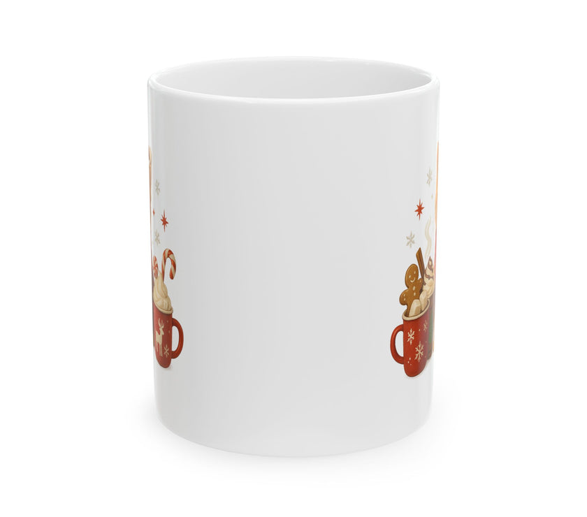 Warm Hugs & Whiskers Christmas Cat Mug