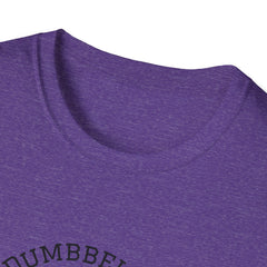 Close-up of a purple shirt with 'NUMBEBE' text on a white background