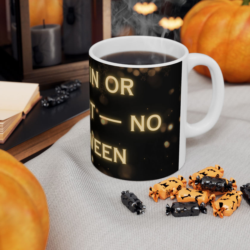You're In or Out-No In-Between ceramic coffee mug