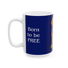 Patriotic Golden Retriever Mug – Born to Be Free Dog Lover Gift